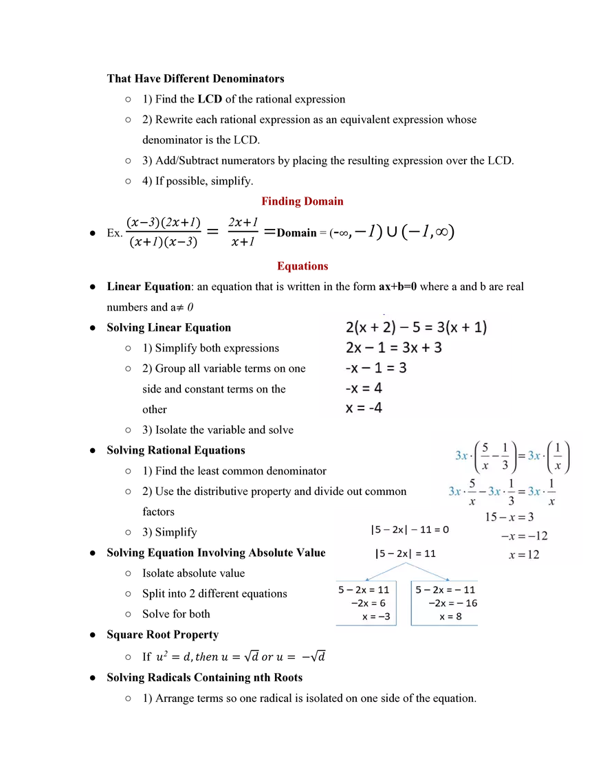 Pre-Calculus Course Study Guide - Page 13