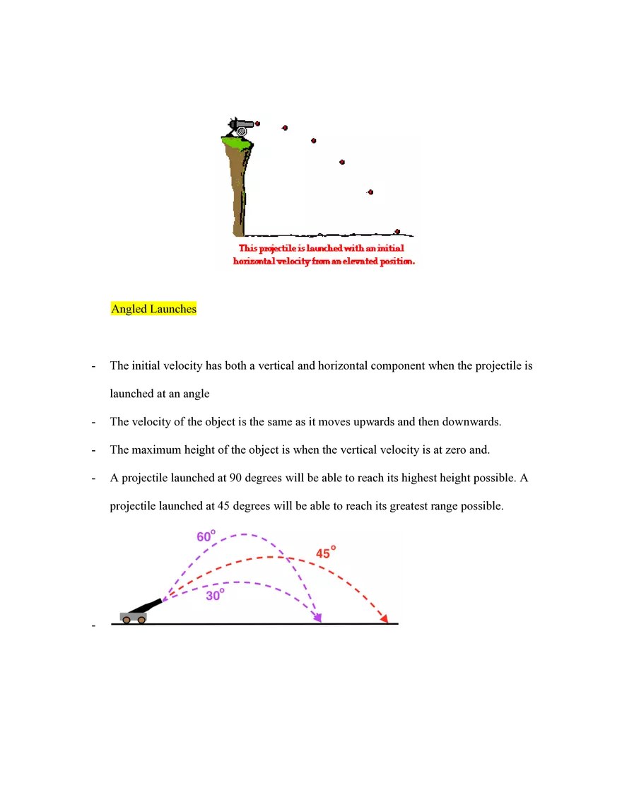 Physics Review Unit 4 2D Projectile Motion - Page 2