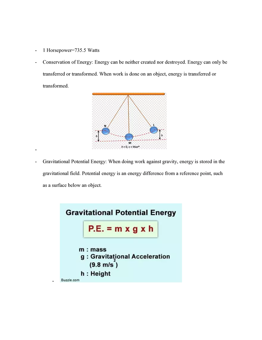 Physics Review Unit 6 Work, Power, and Energy - Page 2