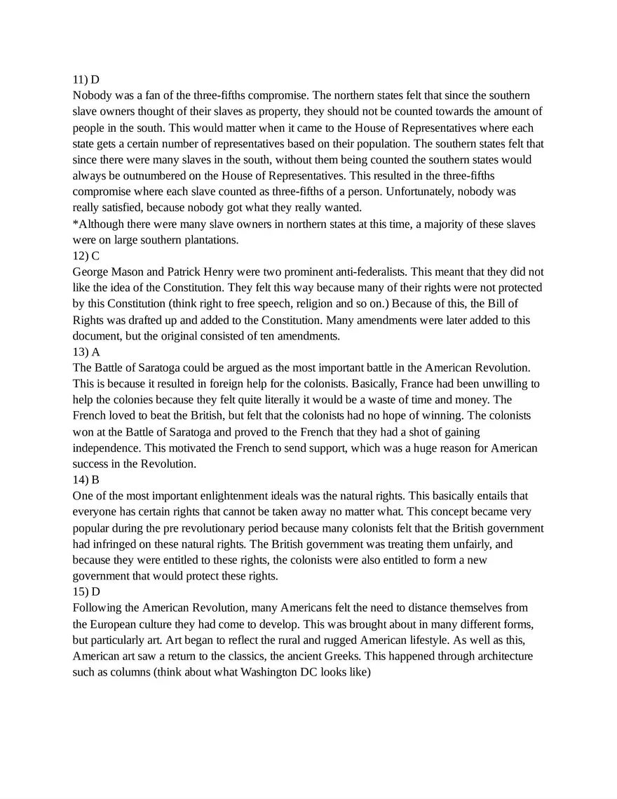 AP US History Unit 3 Quiz - Page 6