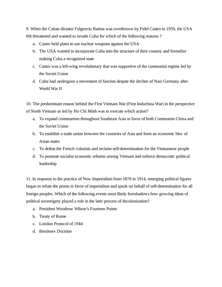 AP European History Unit 9 Quiz - Page 12