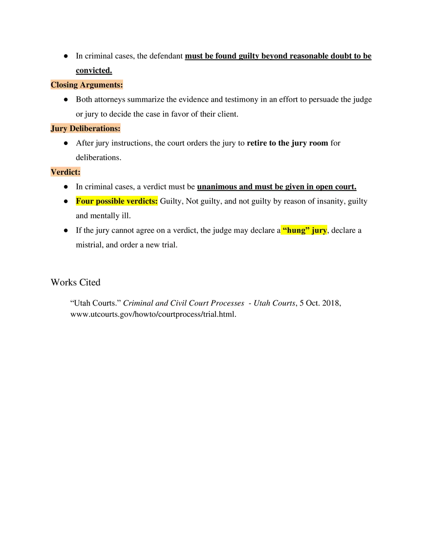 Business and American Law Unit 6 Criminal Court Procedures - Page 2
