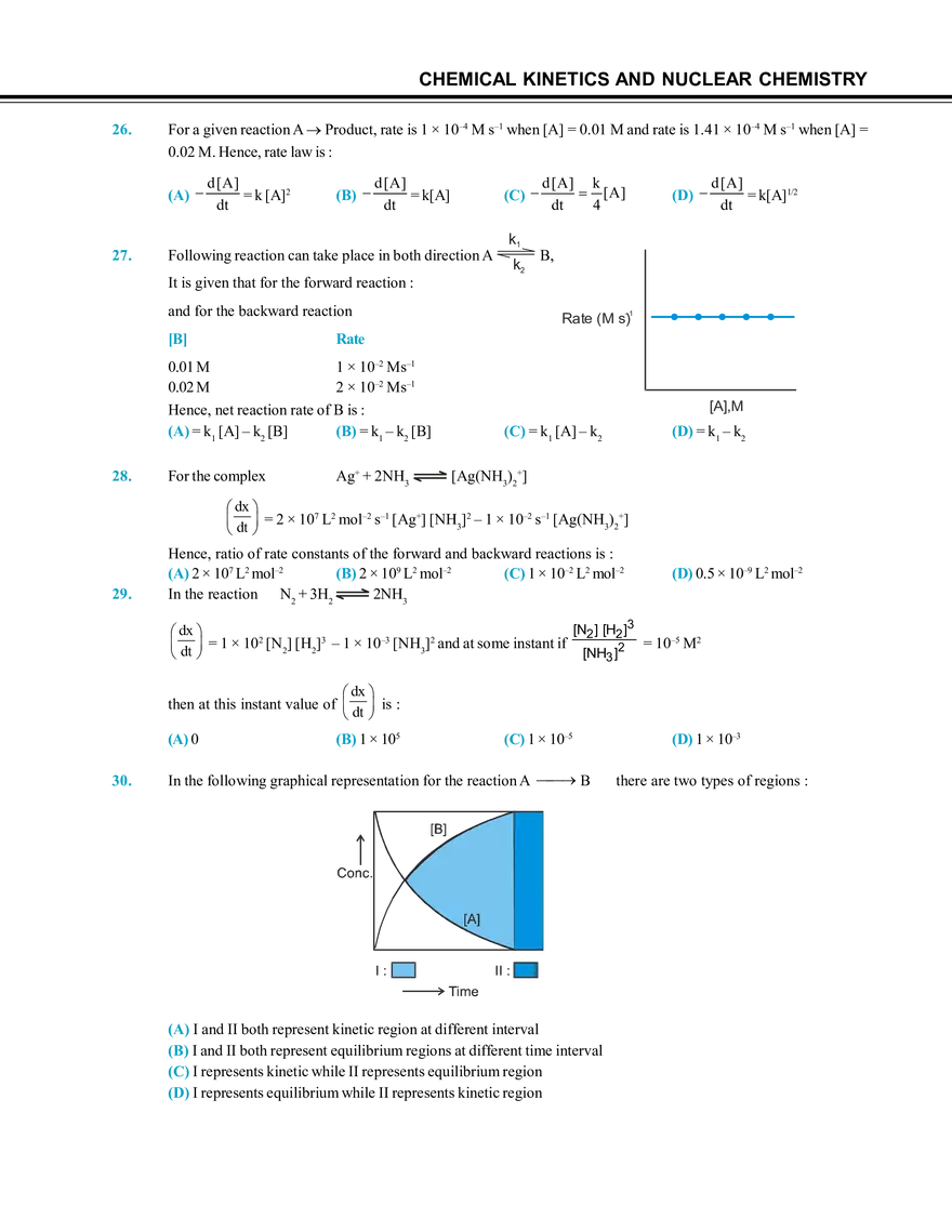 Chemical Kinetics and Nuclear Chemistry Exercise # 2 - Page 11