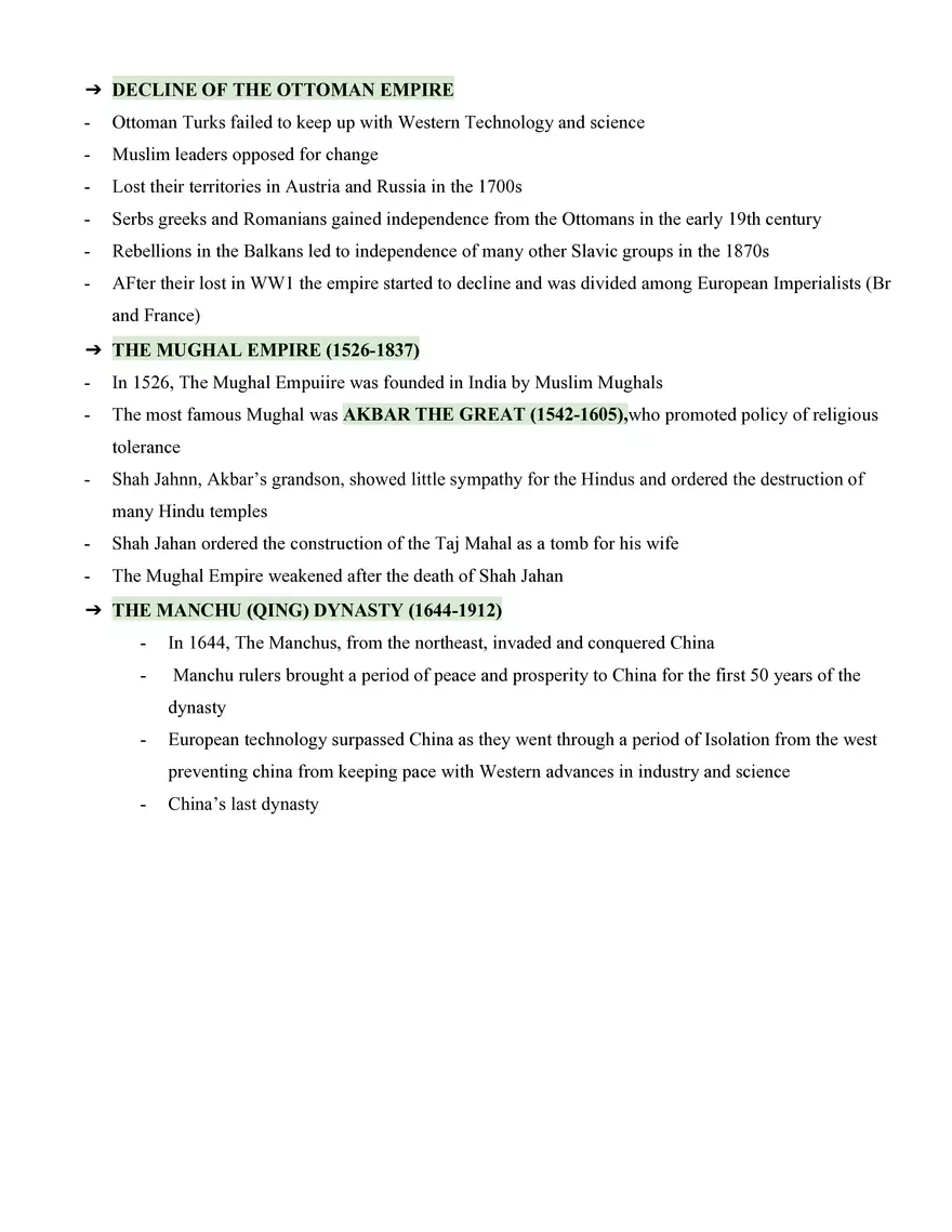 Global History Study Guide - Page 5