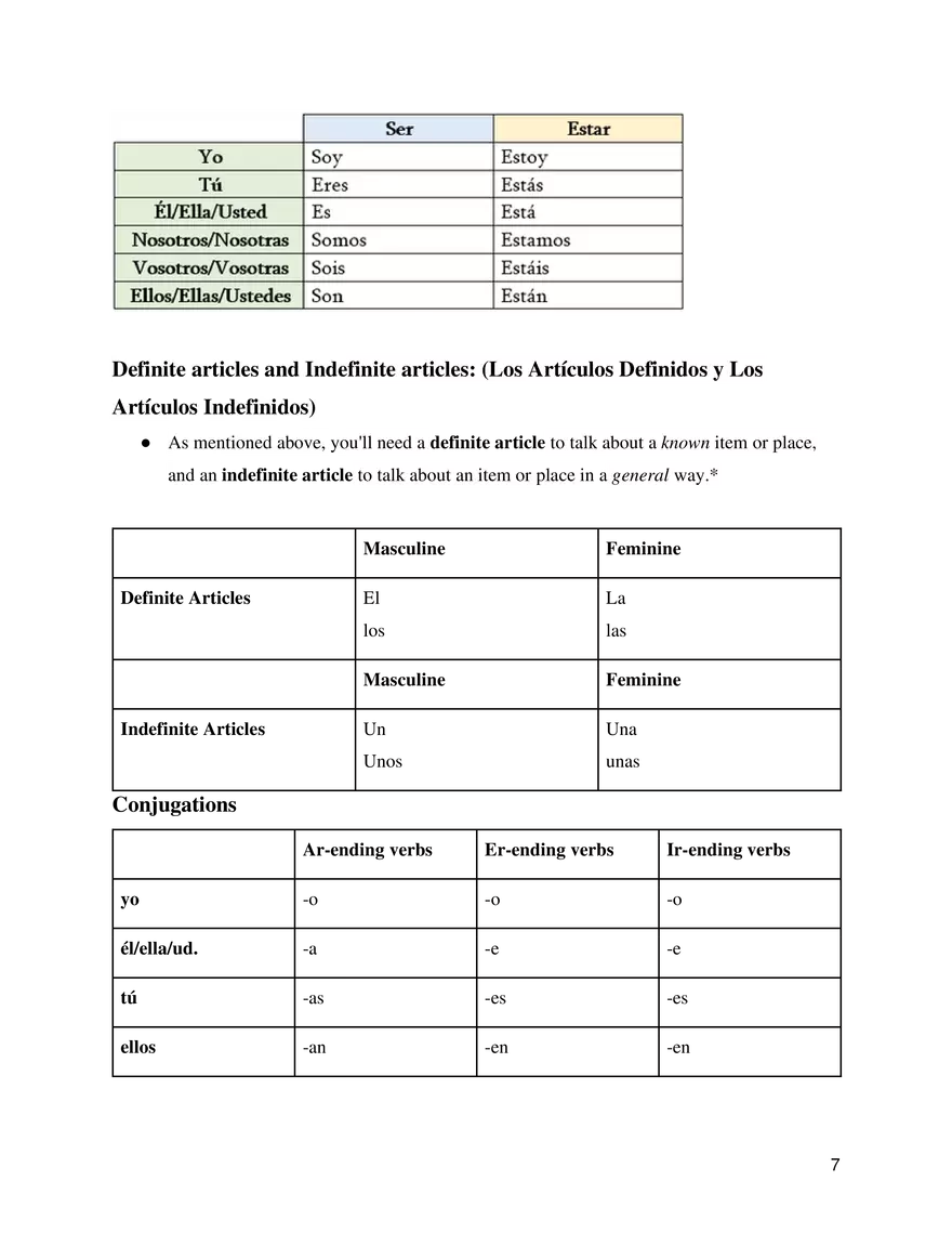 Spanish 1 Study Guide - Page 18