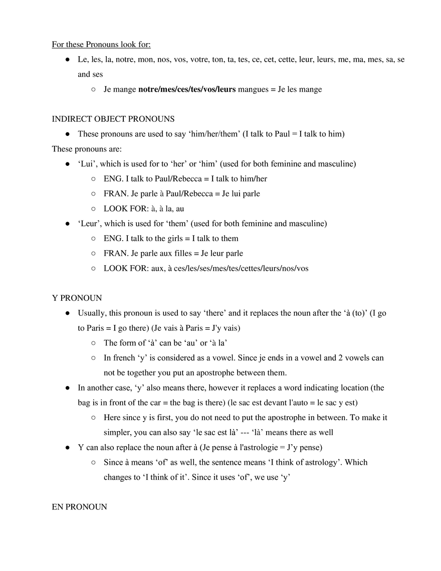 French 1 Study Guide - Page 8