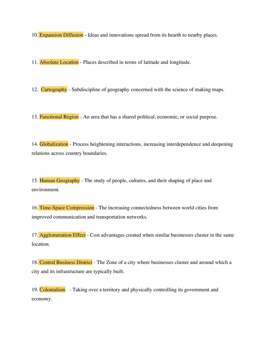 Global Cultures Unit 1 Basics of Geography and Culture - Page 2