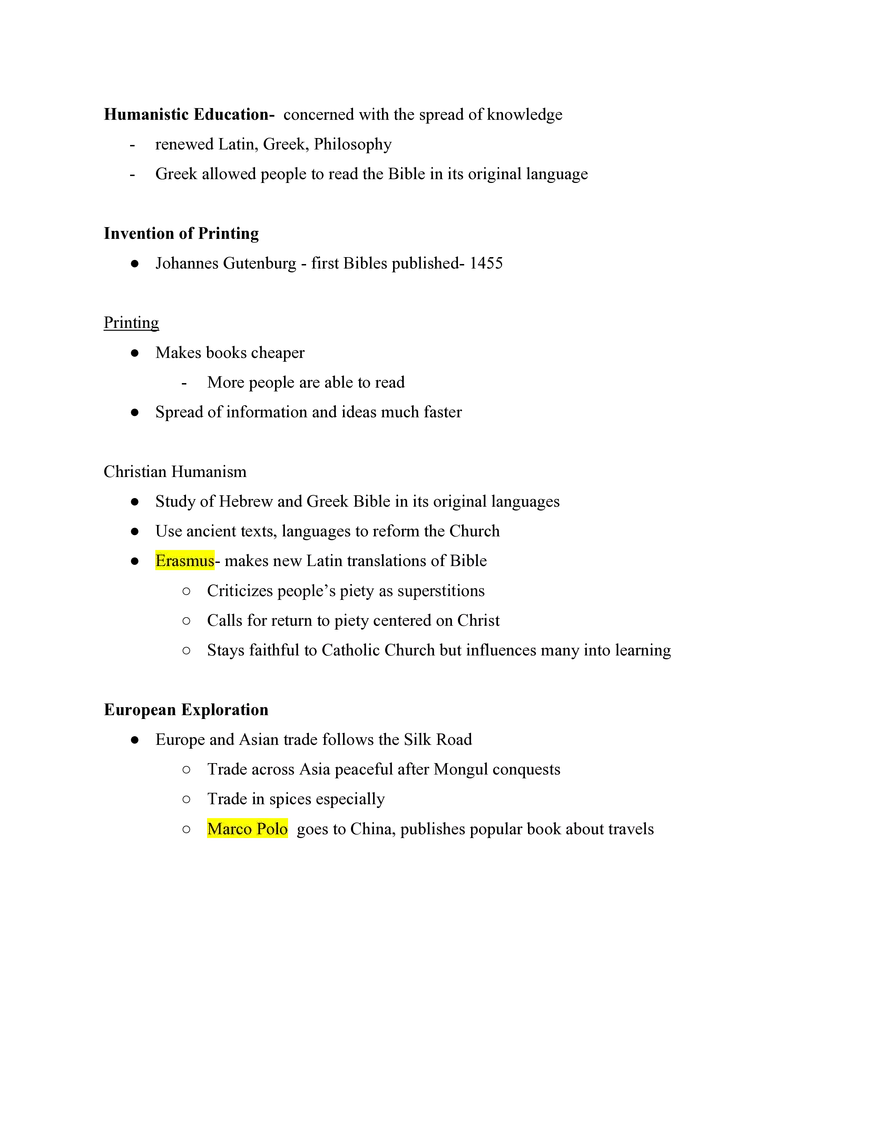 European History The Renaissance - Page 2