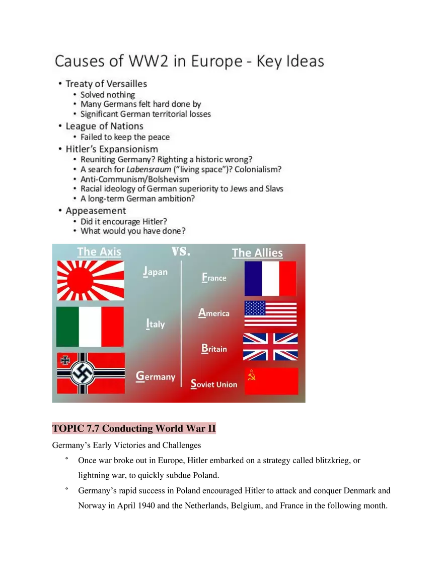 AP World History Unit 7 Global Conflict - Page 7