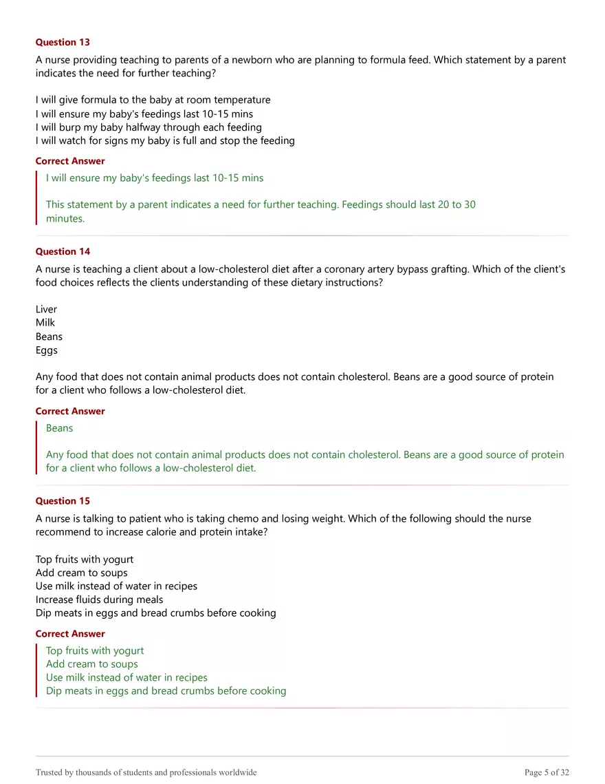 NR 228 Exam 2 - Practice Test Answer Key Solutions - Page 27
