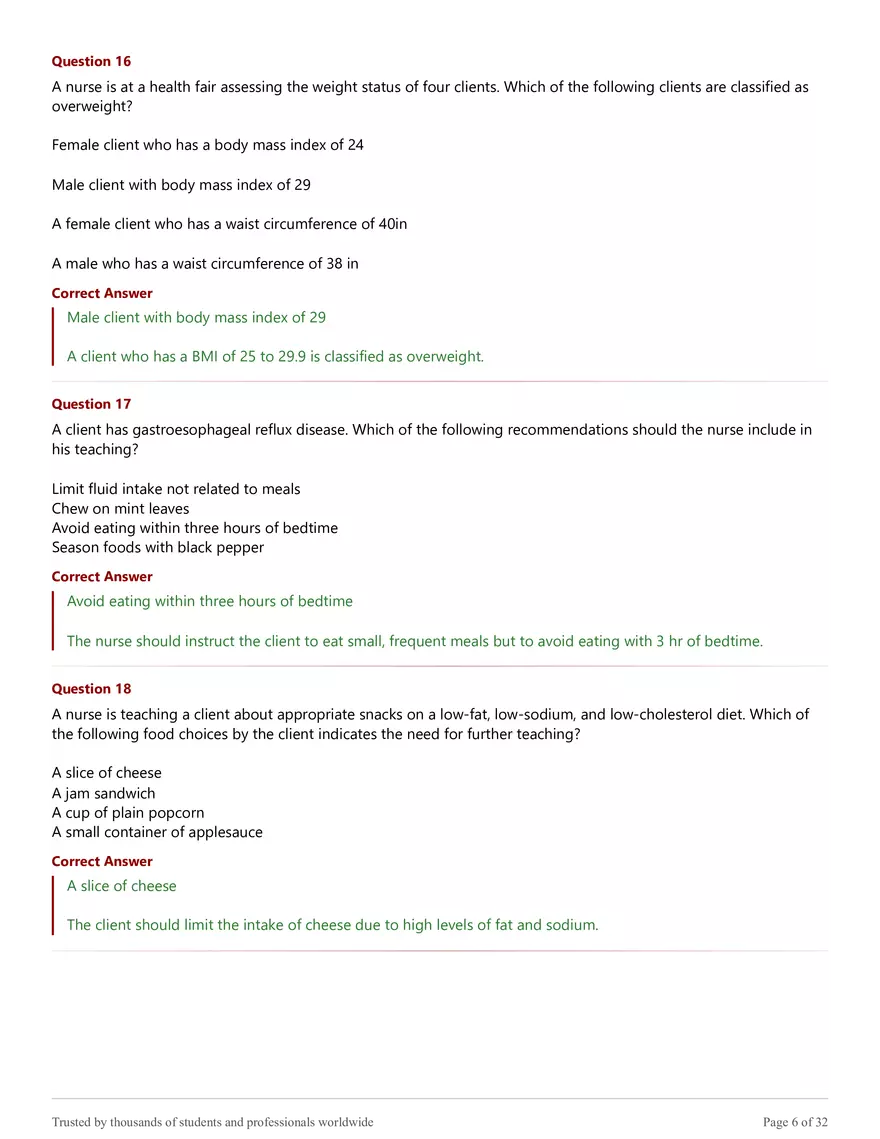NR 228 Exam 2 - Practice Test Answer Key Solutions - Page 28