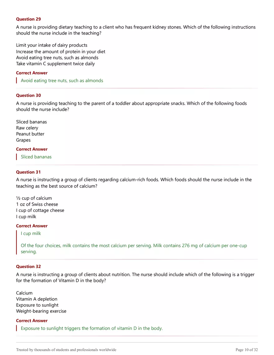 NR 228 Exam 2 - Practice Test Answer Key Solutions - Page 32