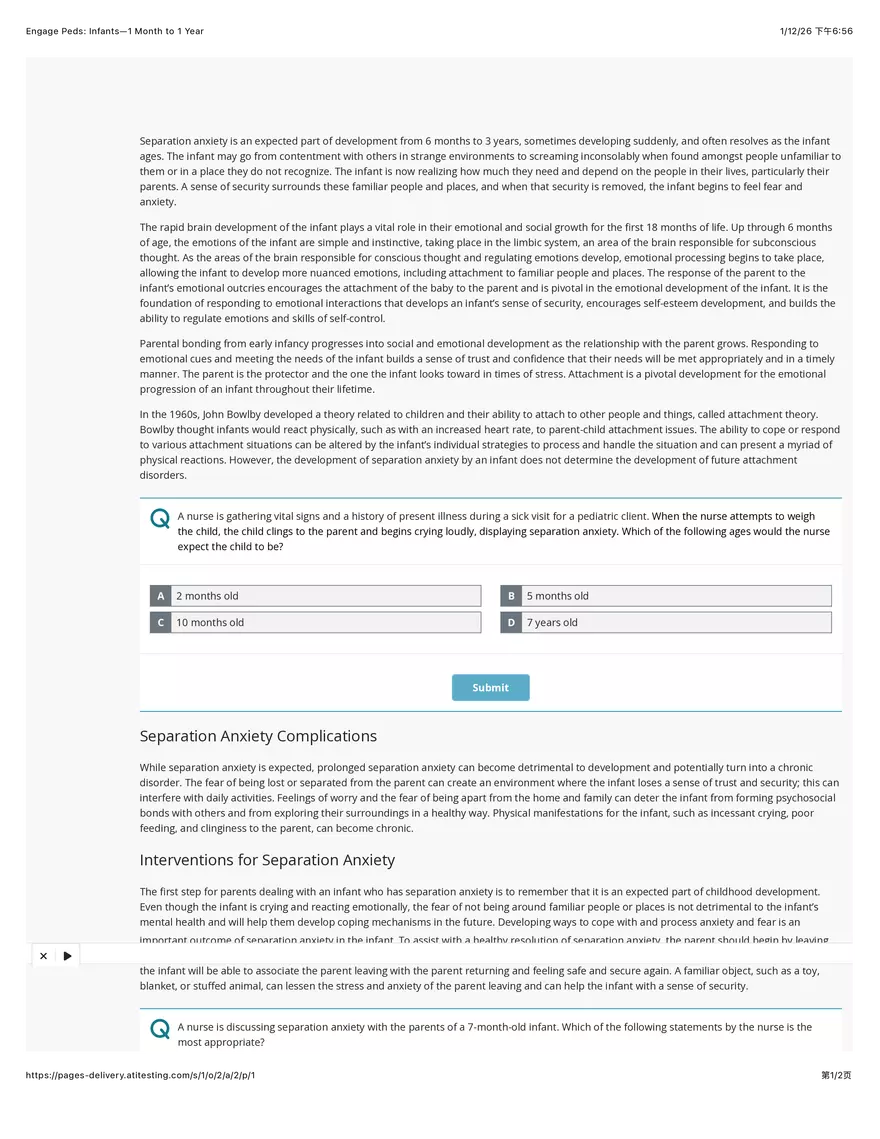 Engage Peds: Infants - 1 Month to 1 Year - Page 9