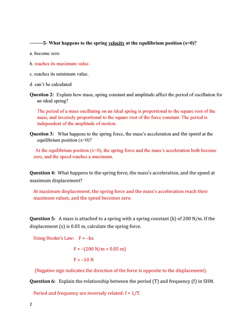 Period of Mass Spring - Page 2