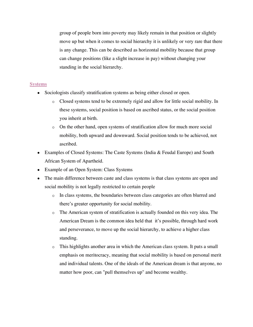 Sociology Unit 2 Race, Gender, & Social Stratification - Page 8