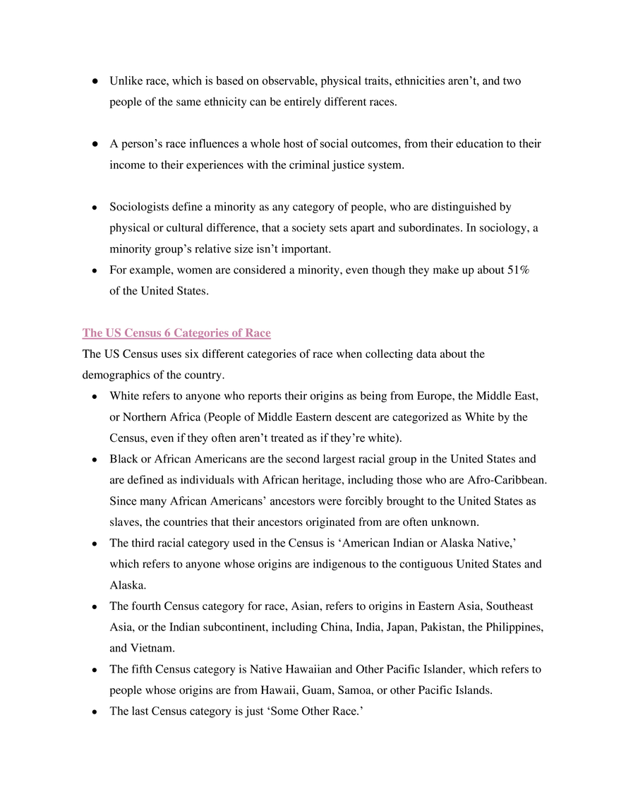 Sociology Unit 2 Race, Gender, & Social Stratification - Page 6