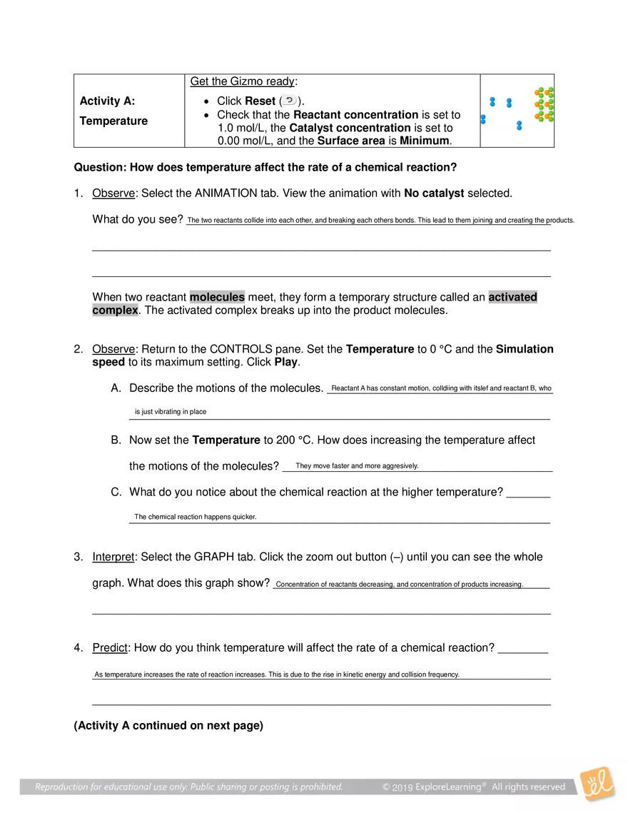Student Exploration: Collision Theory - Page 2
