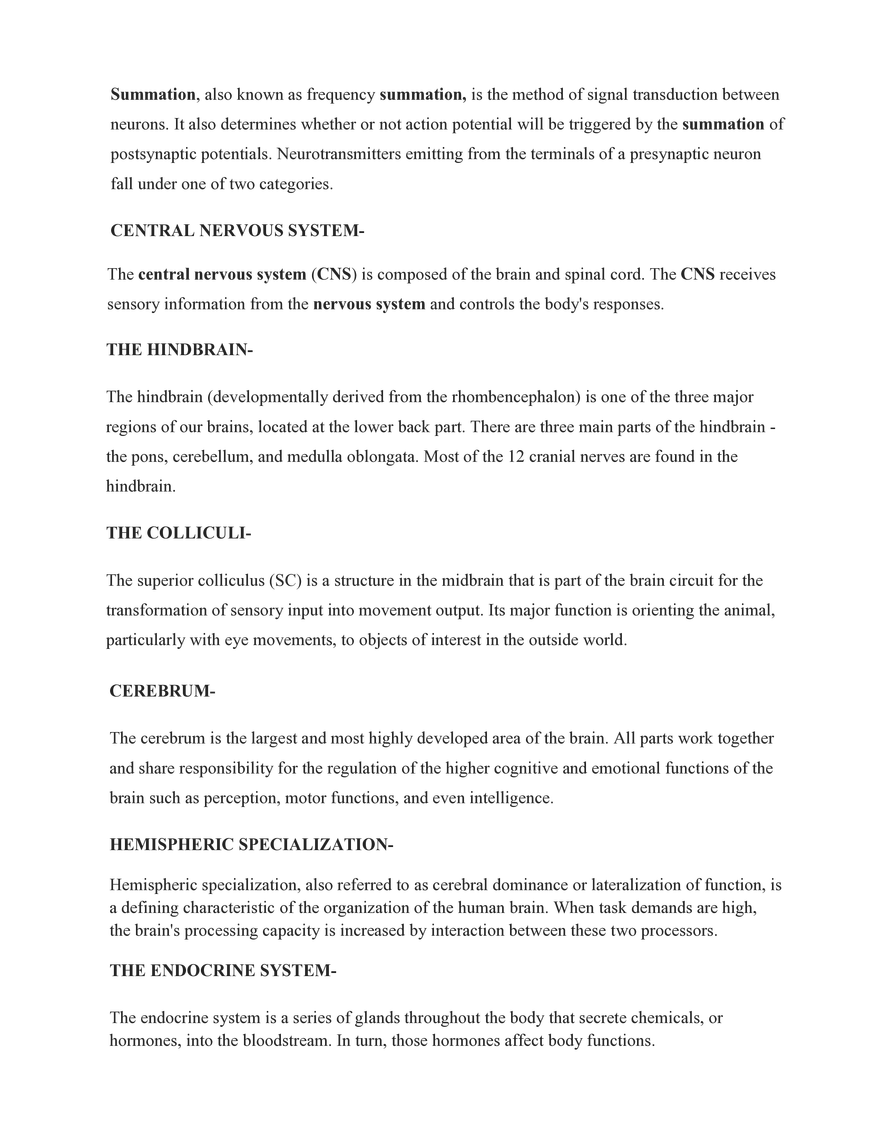 Psychology  4. Brain and Nervous System - Page 2