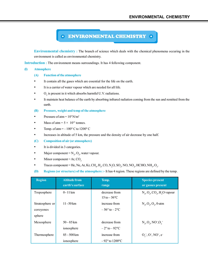 Environmental Chemistry - Page 1