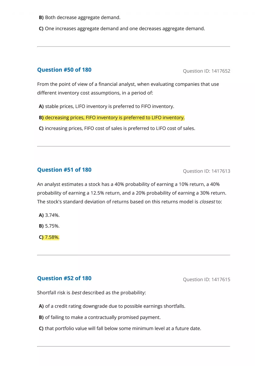 CFA Level 1 Economics Questions - Page 11