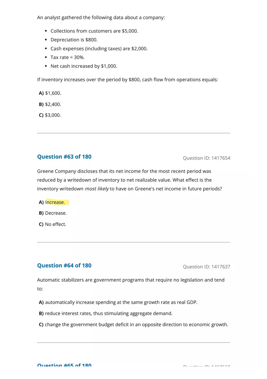 CFA Level 1 Economics Questions - Page 16
