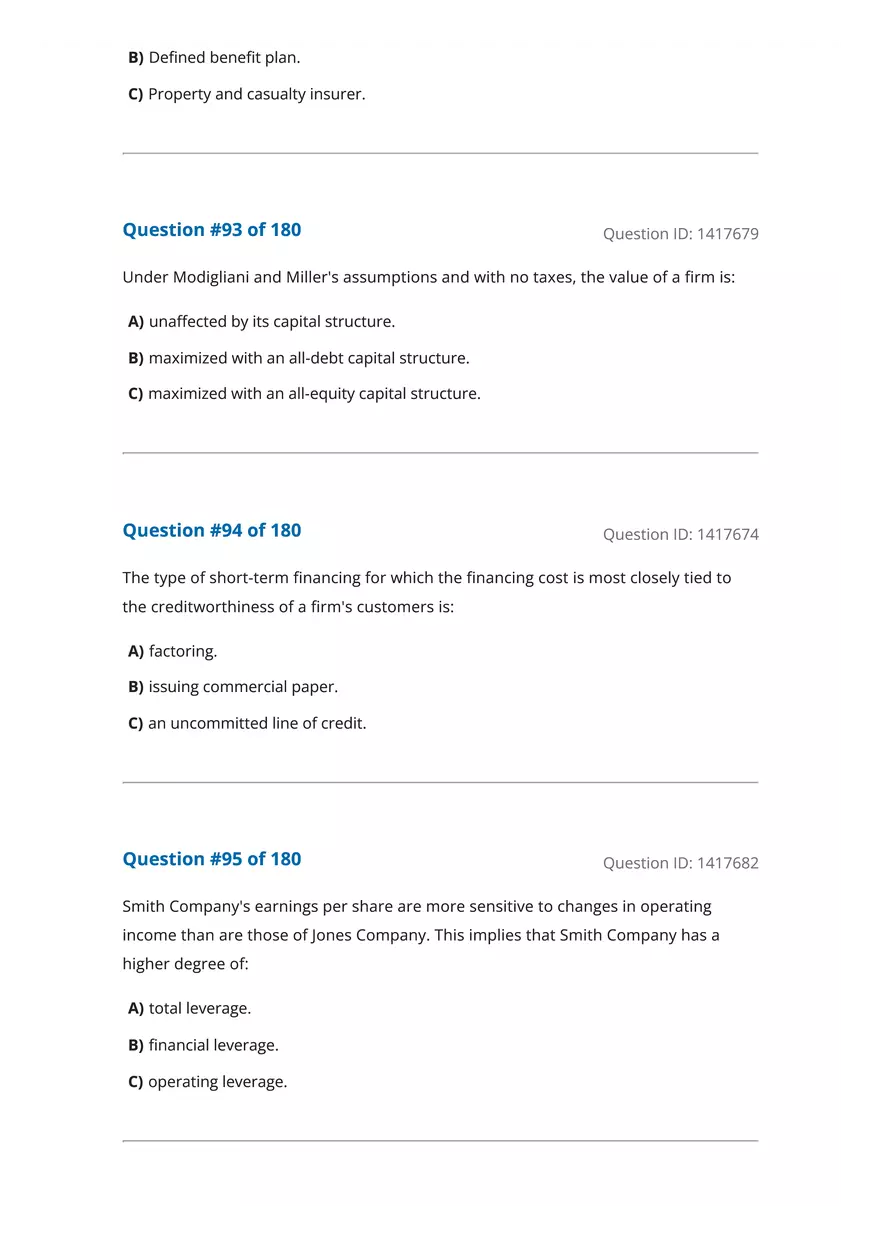 CFA Level 1 Economics Questions - Page 27