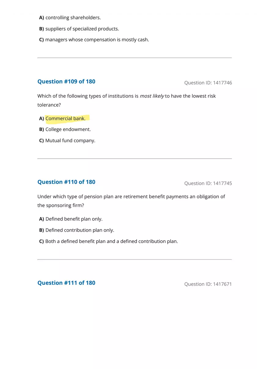 CFA Level 1 Economics Questions - Page 32