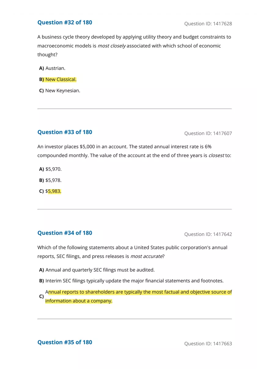 CFA Level 1 Economics Questions - Page 5