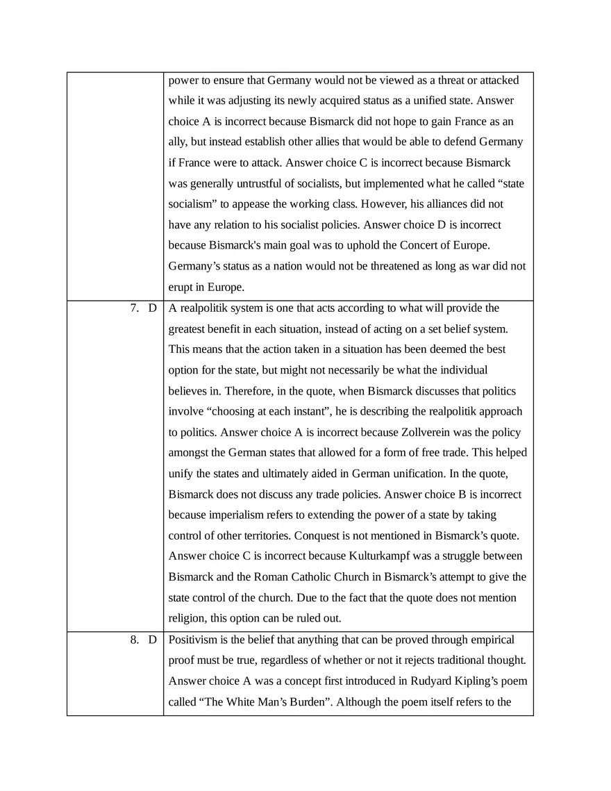 AP European History Unit 7 Quiz - Page 14