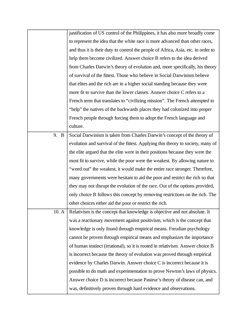 AP European History Unit 7 Quiz - Page 15