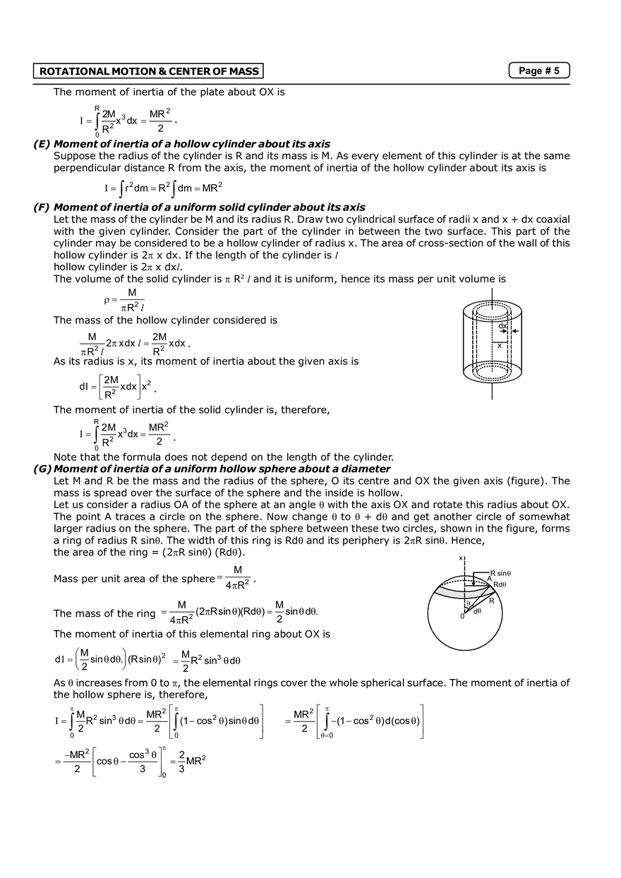 Rotational Motion & Center of Mass  Notes - Page 12