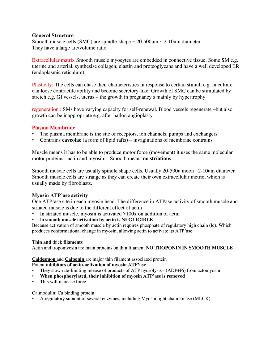 Neuromuscular Physiology Lecture 1 and Summary - Page 5