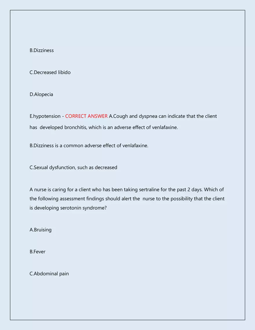 RN Pharmacology Latest 2026\2027 Actual Exam 242 Questions And Answers - Page 102