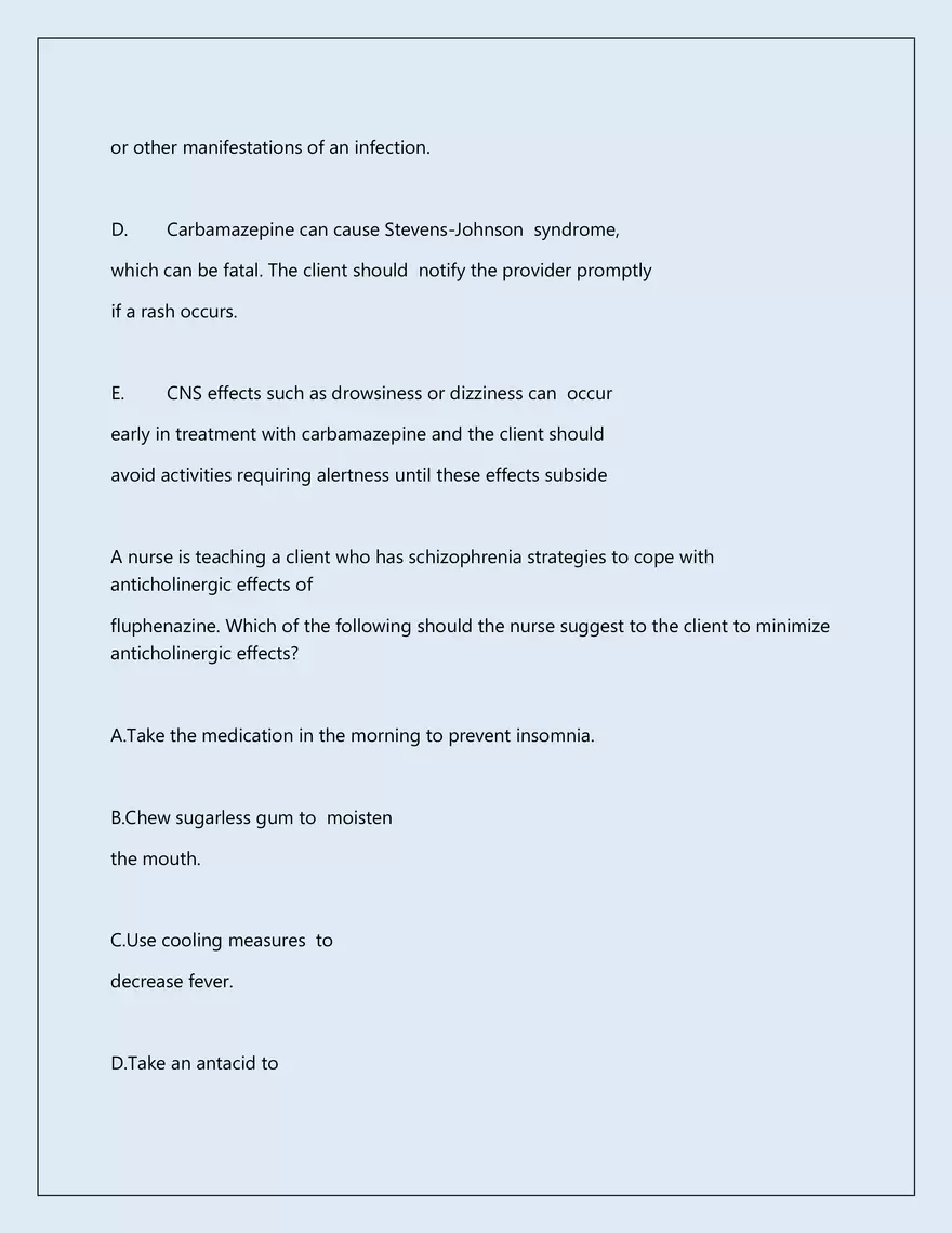 RN Pharmacology Latest 2026\2027 Actual Exam 242 Questions And Answers - Page 108