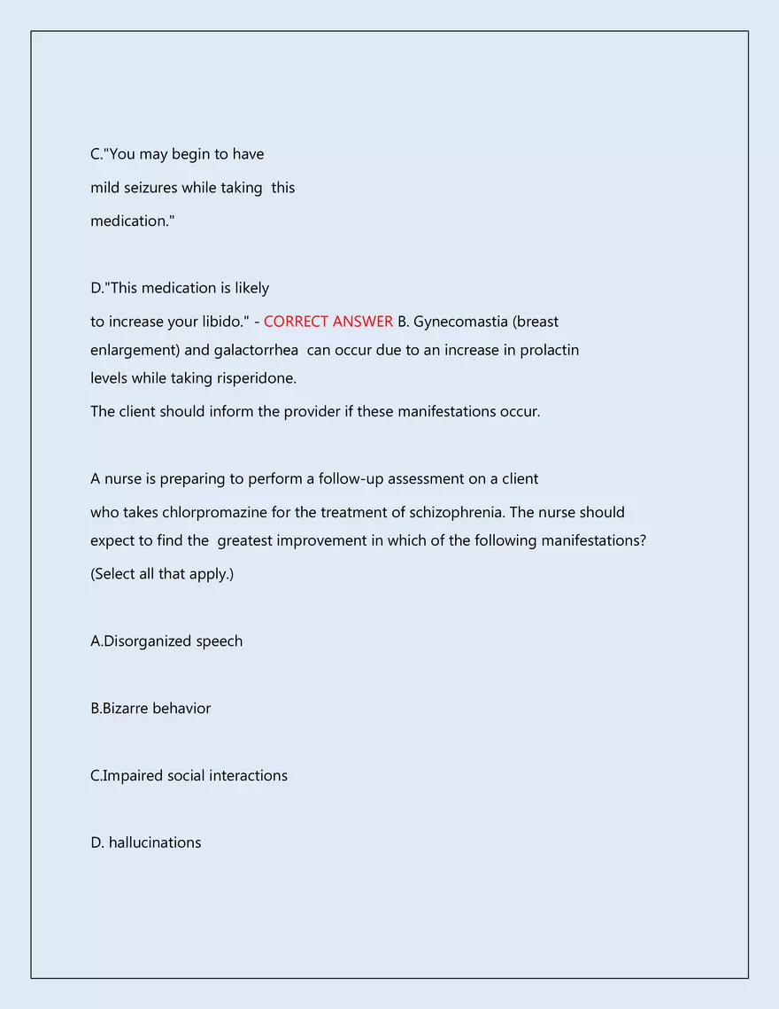 RN Pharmacology Latest 2026\2027 Actual Exam 242 Questions And Answers - Page 111
