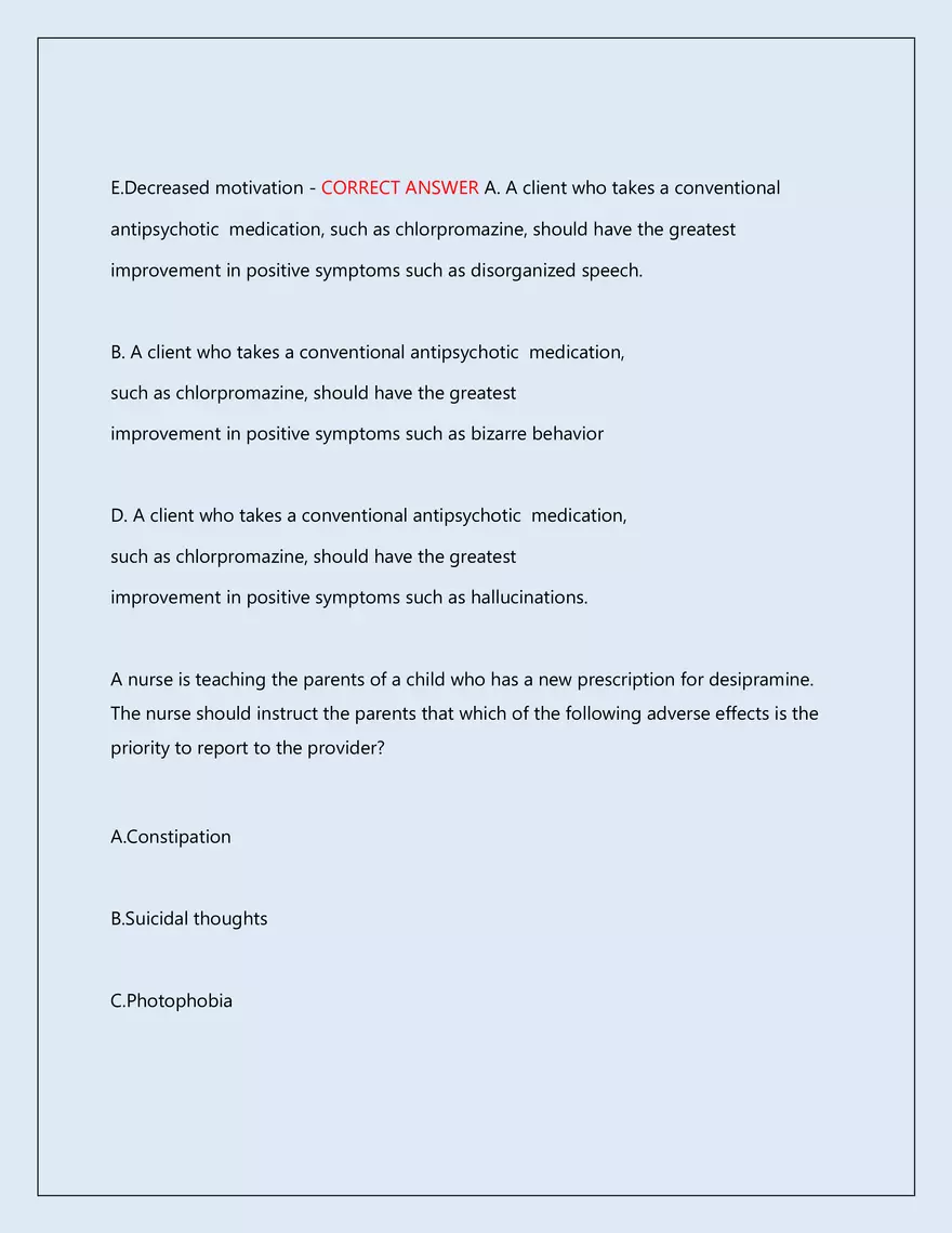 RN Pharmacology Latest 2026\2027 Actual Exam 242 Questions And Answers - Page 112