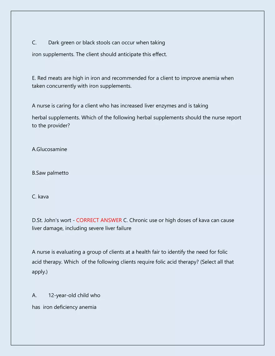 RN Pharmacology Latest 2026\2027 Actual Exam 242 Questions And Answers - Page 9