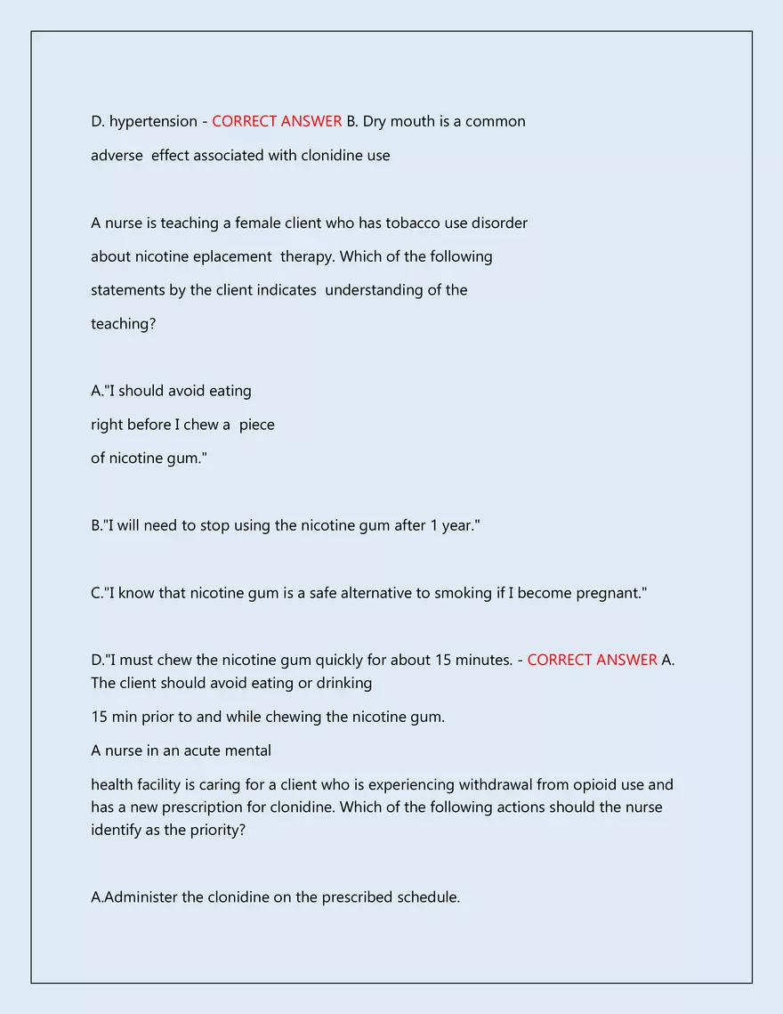 RN Pharmacology Latest 2026\2027 Actual Exam 242 Questions And Answers - Page 119