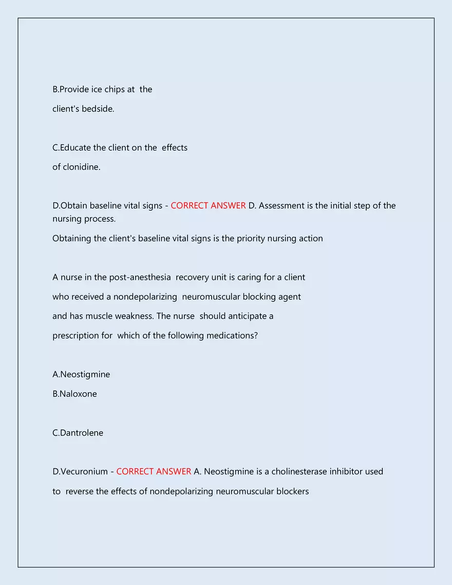 RN Pharmacology Latest 2026\2027 Actual Exam 242 Questions And Answers - Page 120