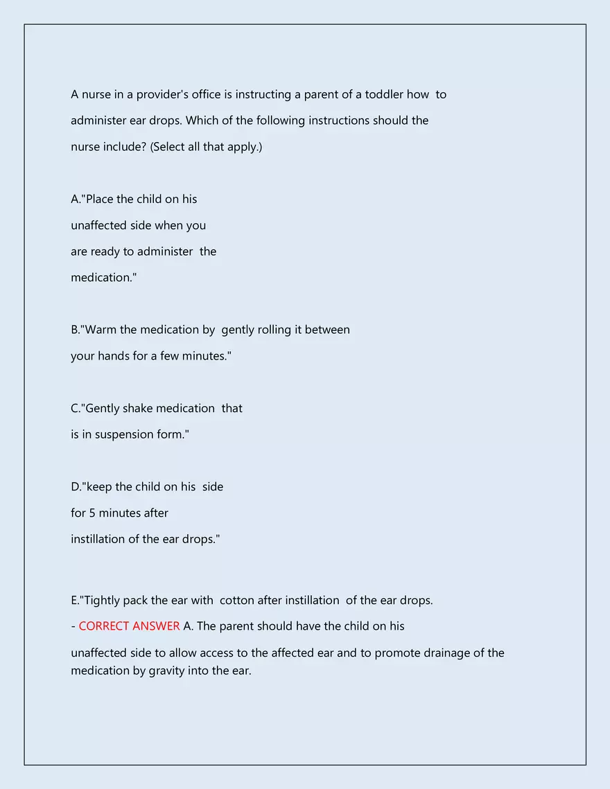 RN Pharmacology Latest 2026\2027 Actual Exam 242 Questions And Answers - Page 127