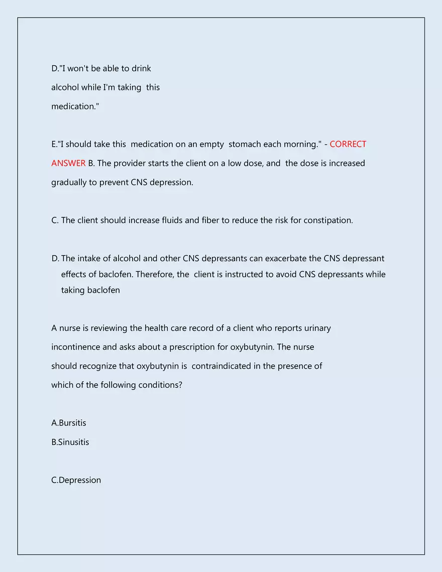RN Pharmacology Latest 2026\2027 Actual Exam 242 Questions And Answers - Page 132