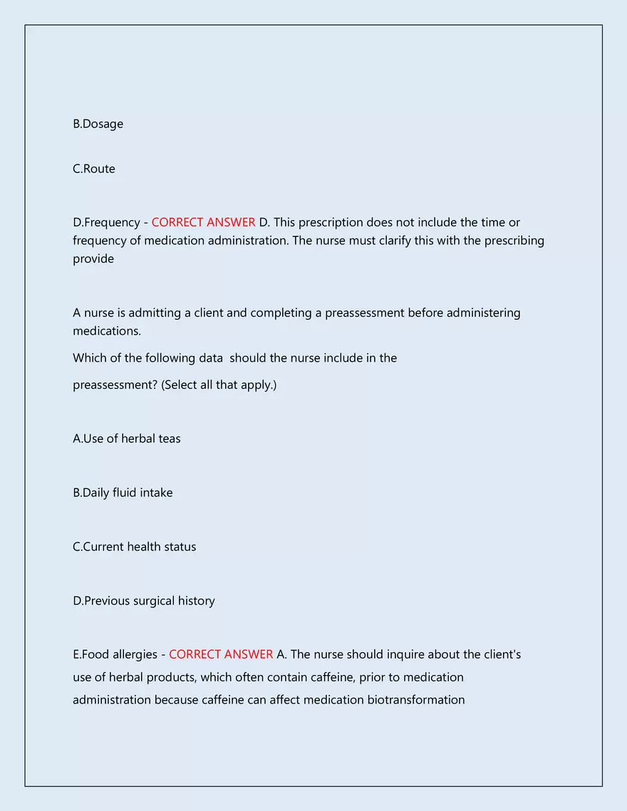 RN Pharmacology Latest 2026\2027 Actual Exam 242 Questions And Answers - Page 139