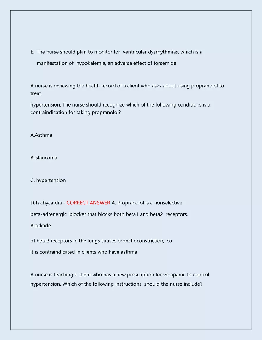 RN Pharmacology Latest 2026\2027 Actual Exam 242 Questions And Answers - Page 148
