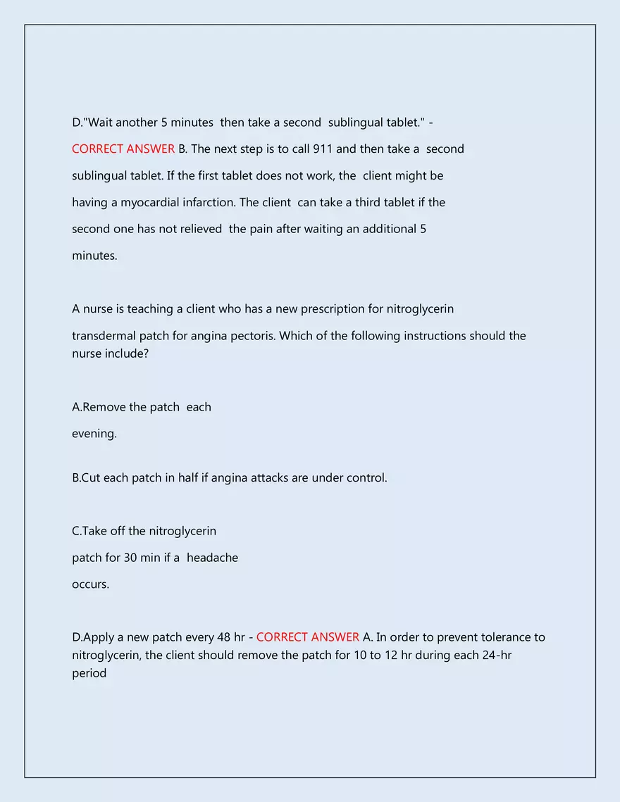 RN Pharmacology Latest 2026\2027 Actual Exam 242 Questions And Answers - Page 157