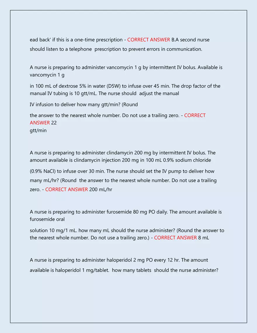 RN Pharmacology Latest 2026\2027 Actual Exam 242 Questions And Answers - Page 161
