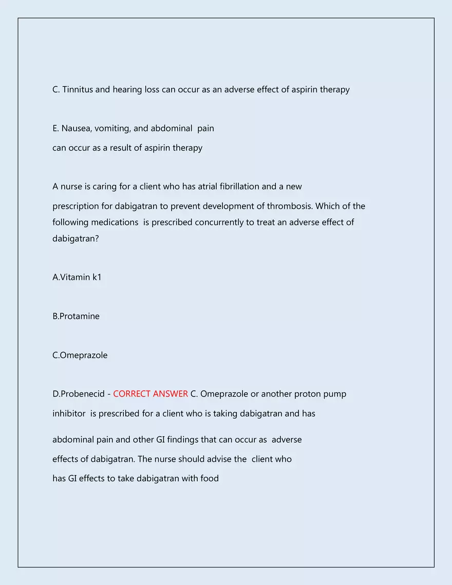 RN Pharmacology Latest 2026\2027 Actual Exam 242 Questions And Answers - Page 171