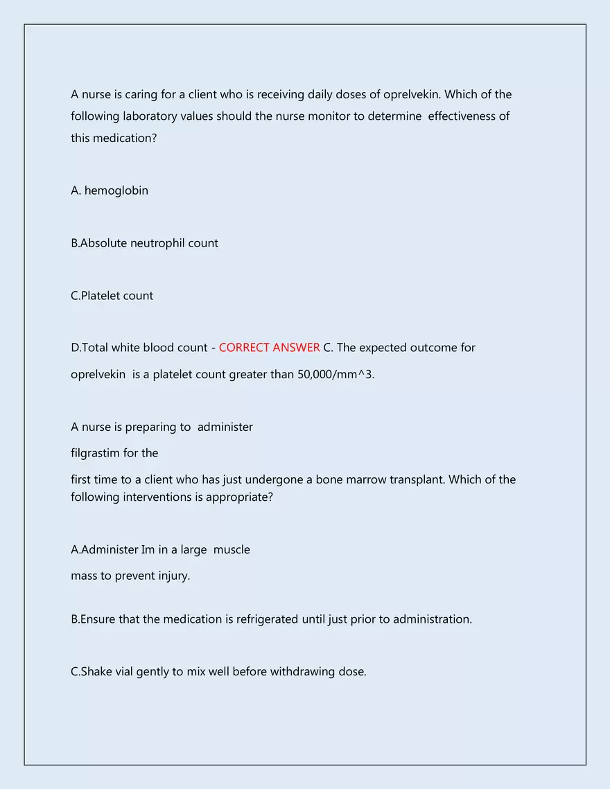 RN Pharmacology Latest 2026\2027 Actual Exam 242 Questions And Answers - Page 173