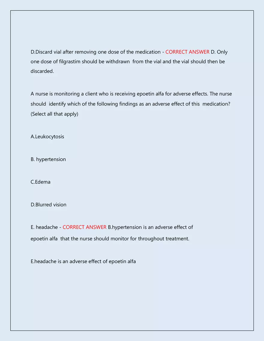 RN Pharmacology Latest 2026\2027 Actual Exam 242 Questions And Answers - Page 174