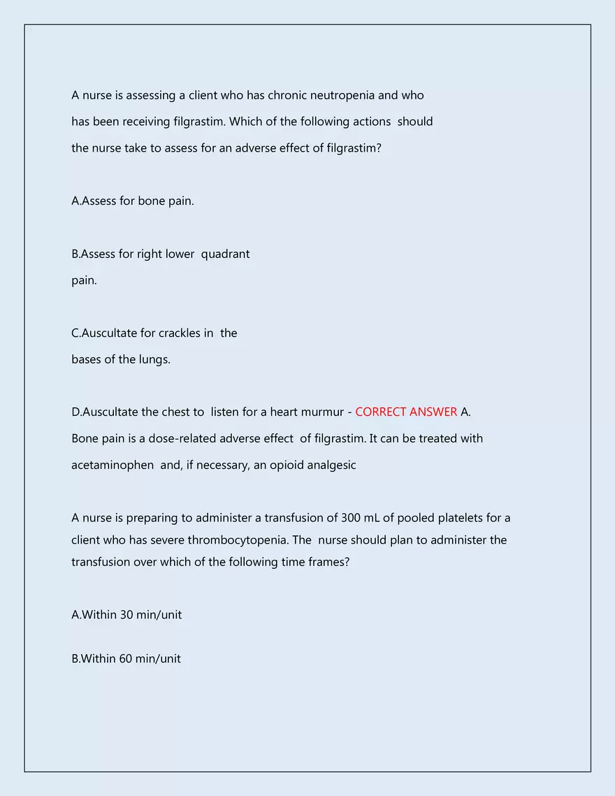 RN Pharmacology Latest 2026\2027 Actual Exam 242 Questions And Answers - Page 175