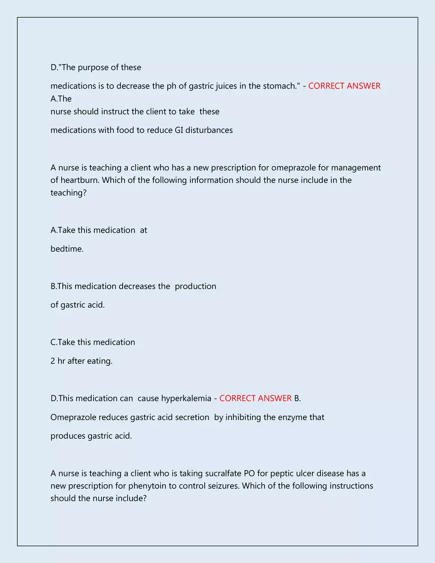 RN Pharmacology Latest 2026\2027 Actual Exam 242 Questions And Answers - Page 180